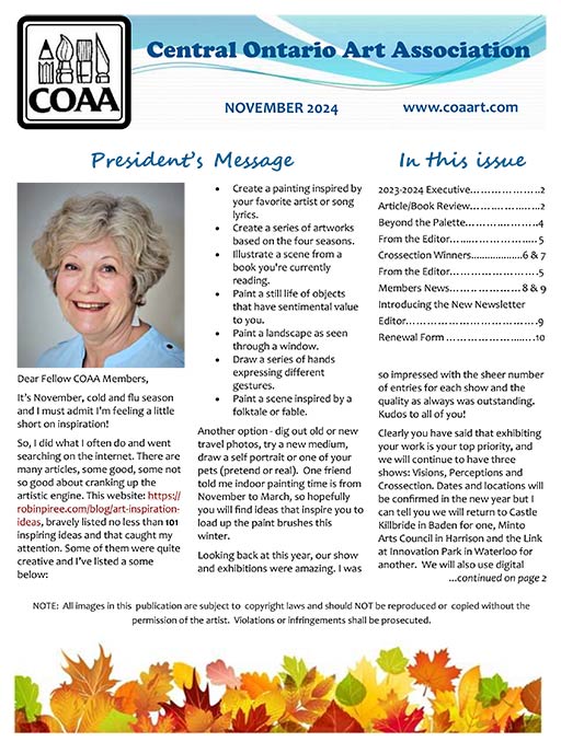 COAA Newsletter Nov 2024 sample